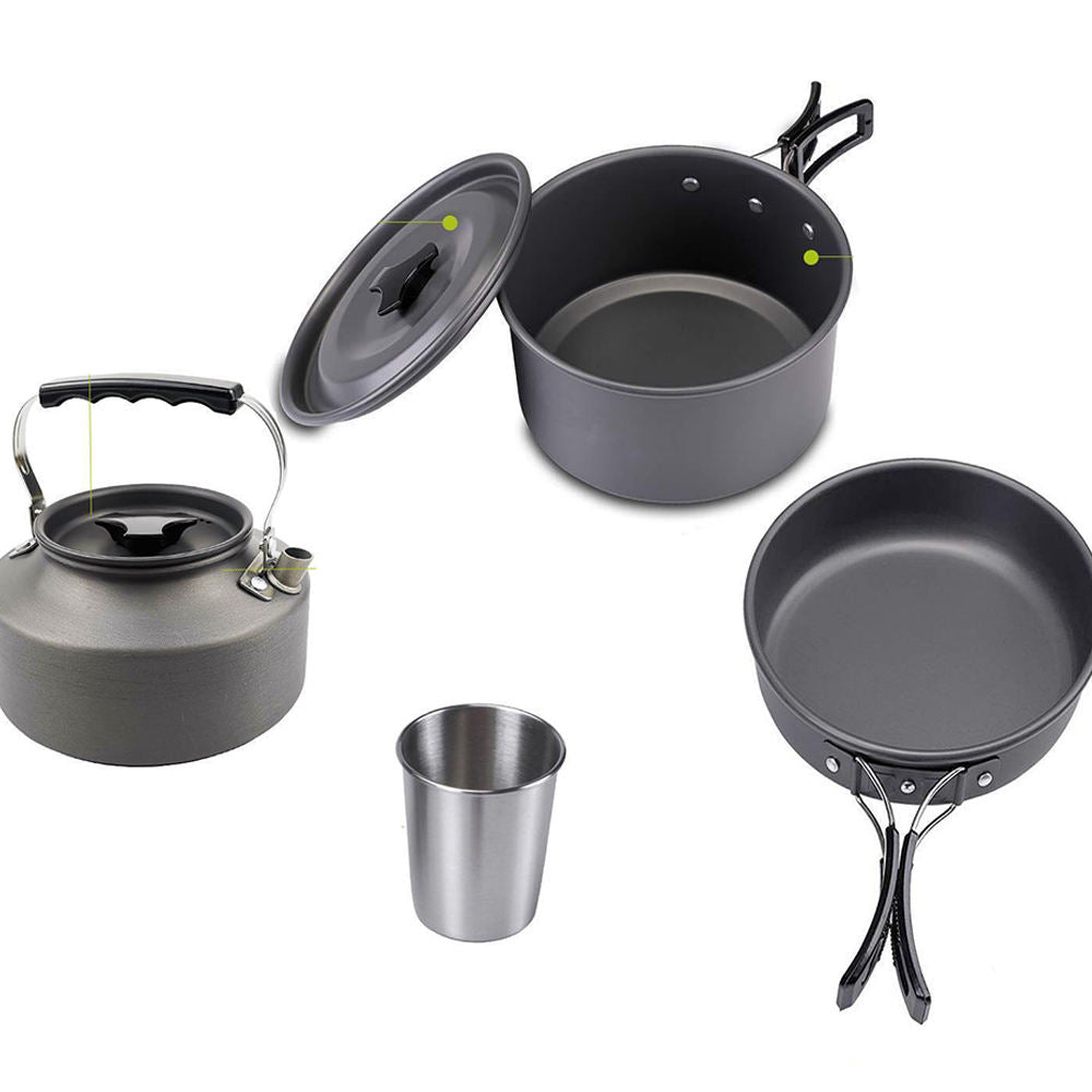 High Quality Cast Iron Kitchen Set Pots And,Pans Non Stick Frying Pan Camping Cookware Sets