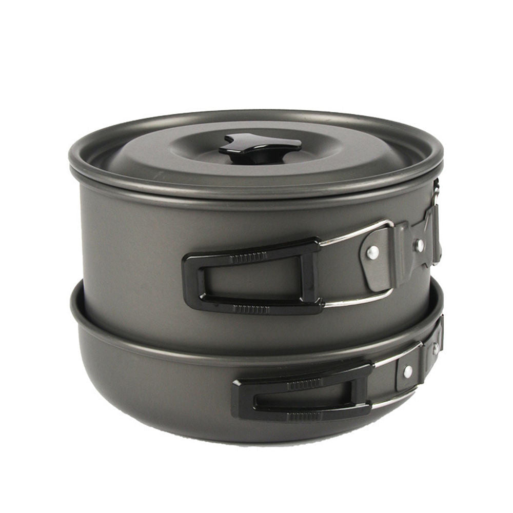Eight-Piece Outdoor Camping Stainless Steel Cookware Set Portable,Exquisite Packaging Non Stick Cookware Set
