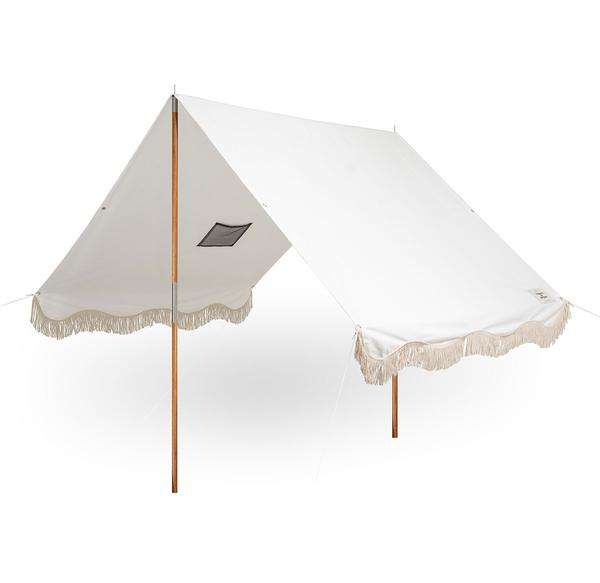 Easy Build UV Resistant Wooden Yellow Canopy Beach Tent with Sand Anchor for Beach