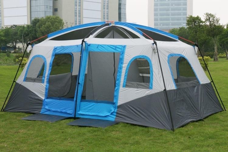 Wholesale Large Canvas Glamping Cabin Tents Outdoor Inflatable Camping for Family Two Bedrooms Air Tourist Touristic Features