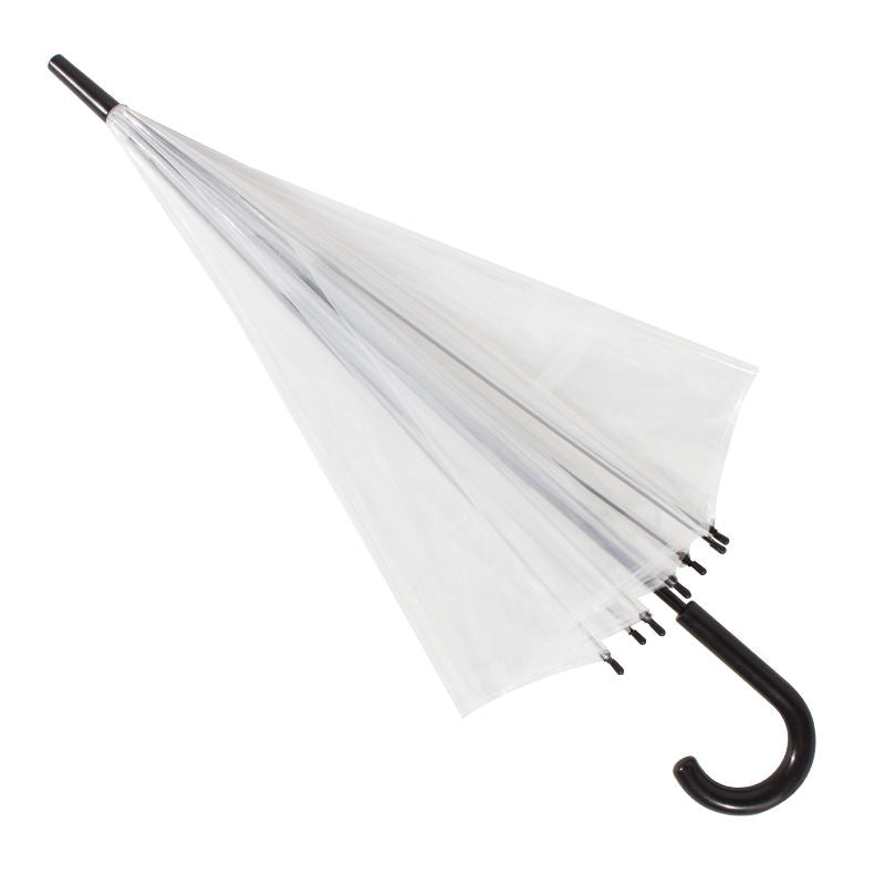 New Style Custom logo Printed Transparent Dome Umbrella Windproof Straight Umbrellas