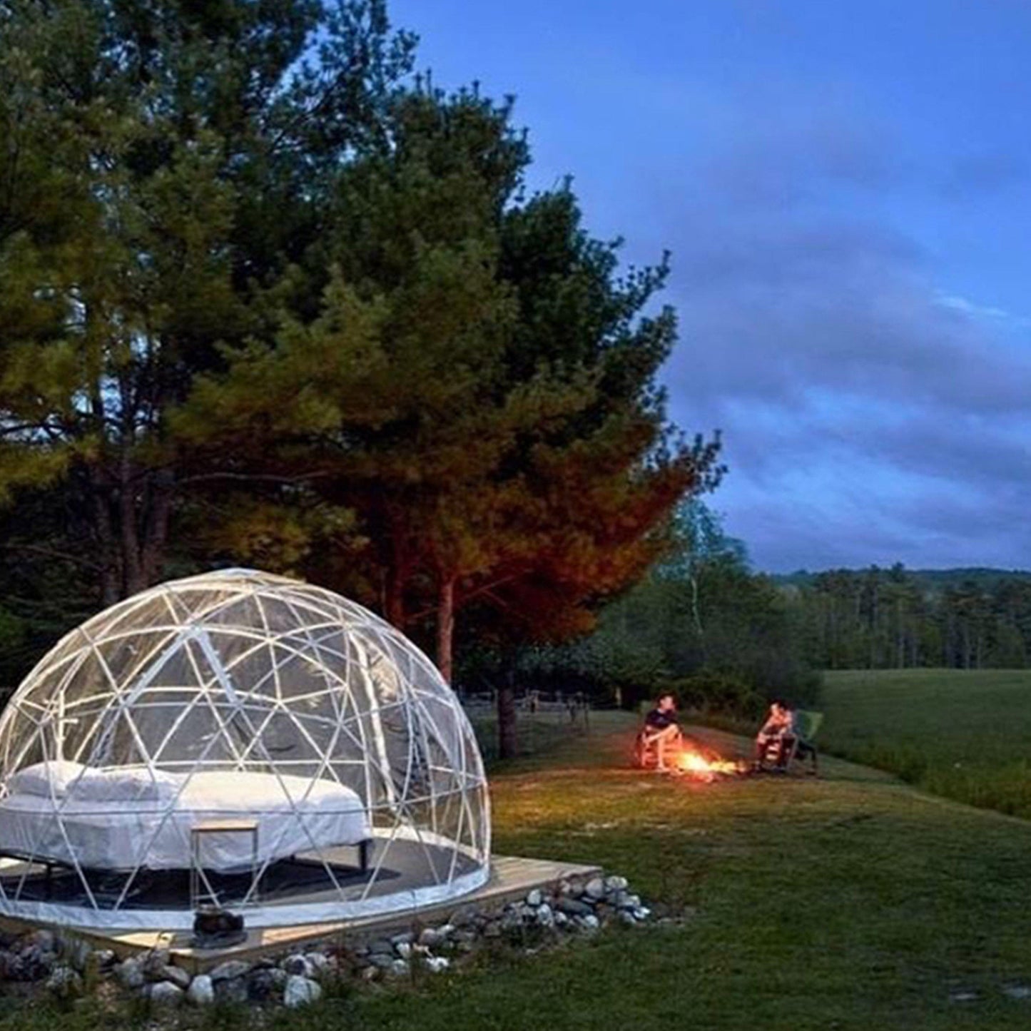 Outdoor Luxury Tents PVC Domes Prefab House Resort Hotel Home,Camping in Geodesic Round Dome Tent