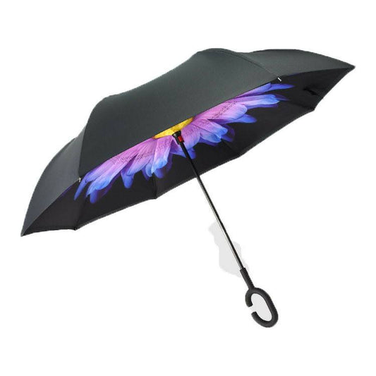 Cheap Upside Down Folding Umbrella Windproof UV Reverse Umbrellas for Car Rain Outdoor Umbrellas