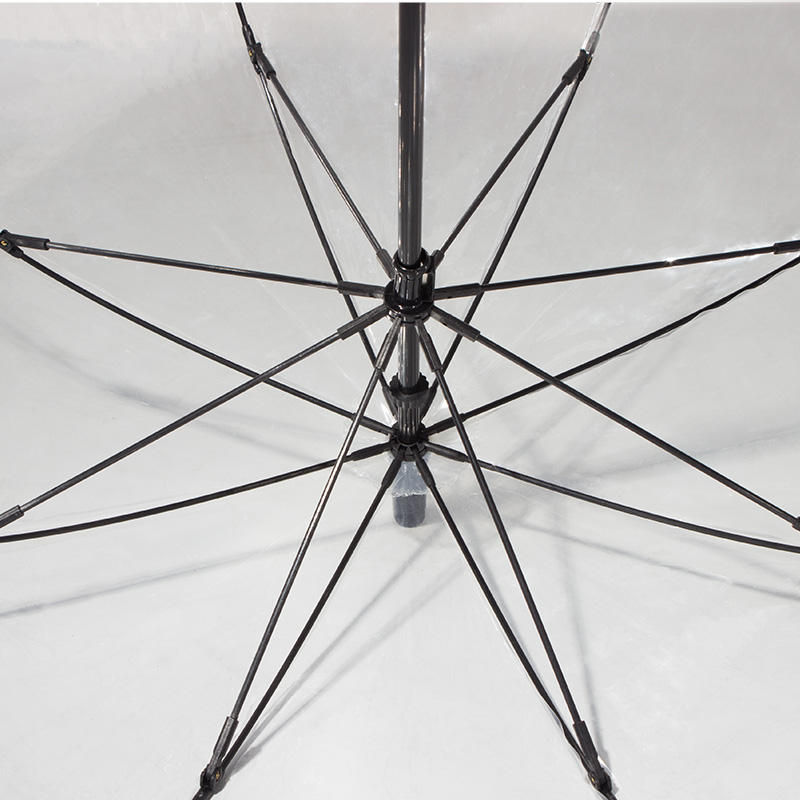 New Style Custom logo Printed Transparent Dome Umbrella Windproof Straight Umbrellas